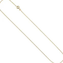 Schmuck-Set aus 333 Gold Gelbgold mit Zirkonia Ohrstecker Anhänger Kette 42cm