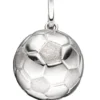Schmuck-Set, Fußball teilmatt 1,7mm Panzerkette aus 925 Silber Halsschmuck, 42cm