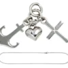 Schmuck-Set, Glaube Liebe Hoffnung 1,7mm Panzerkette 925 Silber Halsschmuck 38cm