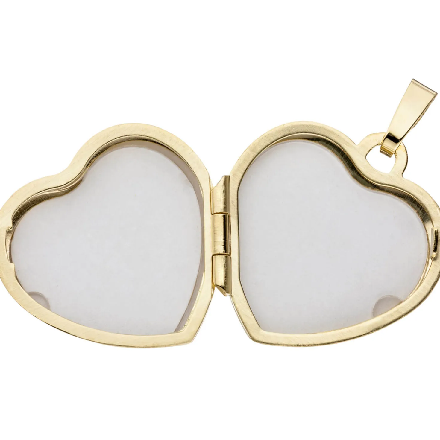 Schmuck-Set, Medaillon Herz für 2 Fotos 1,3mm Panzerkette 333 Gold Gelbgold 45cm