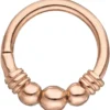 Segmentring aus Edelstahl Farbe rotgold Klick-System Scharnier Ringstärke 1,2mm