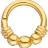 Segmentring aus Edelstahl gold farben Klick-System Scharnier, außen 11,3mm