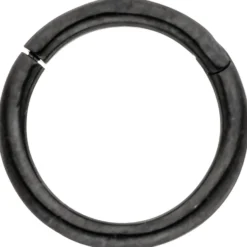 Segmentring aus Edelstahl schwarz mit Klick-System Scharnier Ringstärke 1,2mm