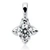 Solitaire Anhänger aus 750 Weißgold Brillant 0,27ct TW-SI 10,5x7,4mm mit Öse