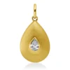 Solitaire Anhänger 585 Gelbgold Diamant Tropfen-Schliff 0,21ct TW-VSI 23,8x12,4mm