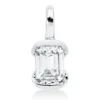 Solitaire Anhänger 750 Weißgold Diamant Smaragd-Schliff 0,18ct TW-SI 8,3x3,5mm