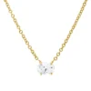 Solitaire Collier aus 585 Gelbgold Diamant Oval-Schliff 0,47ct TW-VSI/SI L:45,7cm