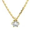 Solitaire Collier aus 750 Gold Gelbgold Brillant 0,25ct TW-SI L:45cm 6er-Krappe