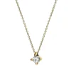 Solitaire Collier aus 750 Gold Gelbgold Diamant Brillanten 0,1ct L:42cm 4er-Krappe