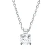 Solitaire Collier aus 750 Gold Weißgold Brillant 0,25ct TW-SI L:45cm 4er-Krappe