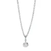 Solitaire Collier aus 750 Gold Weißgold Brillant 0,16ct TW-SI L:45cm