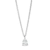 Solitaire Collier aus 750 Weißgold Diamant Tropfen-Schliff 0,25ct TW-SI L:45cm