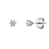 Solitaire Ohrstecker aus 750 Gold Weißgold 2 Brillanten 0,25ct TW-SI 6er-Krappe