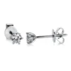 Solitaire Ohrstecker aus 750 Gold Weißgold 2 Brillanten 0,3ct TW-SI 6er-Krappe