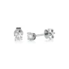 Solitaire Ohrstecker aus 950 Platin 2 Brillanten 0,5ct TW-VSI 4er-Krappe