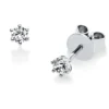Solitaire Ohrstecker aus 585 Weißgold 2 Brillanten 0,2ct TW-SI Ø3,5mm 6er-Krappe