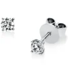 Solitaire Ohrstecker aus 750 Weißgold 2 Brillanten 0,3ct TW-SI Ø3,3mm 4er-Krappe