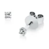 Solitaire Ohrstecker aus 585 Weißgold 2 Brillanten 0,1ct TW-SI Ø2,3mm 4er-Krappe