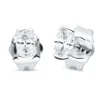 Solitaire Ohrstecker aus 750 Weißgold 2 Diamanten Oval-Schliff 0,21ct TW-SI