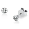 Solitaire Ohrstecker aus 750 Weißgold 2 Brillanten 0,4ct TW-SI Ø4mm Zarge