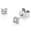 Solitaire Ohrstecker aus 750 Weißgold 2 Brillanten 0,5ct TW-SI Ø4,6mm 4er-Krappe
