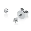 Solitaire Ohrstecker aus 750 Weißgold 2 Brillanten 0,1ct TW-SI B:2,3mm 6er-Krappe