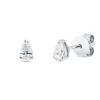 Solitaire Ohrstecker aus 585 Weißgold 2 Diamanten Tropfen-Schliff 0,36ct TW-VSI/SI