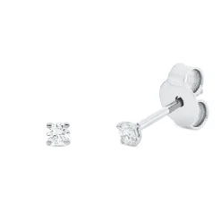 Solitaire Ohrstecker aus 750 Weißgold 2 Brillanten 0,1ct TW-SI 2,2x2,2mm