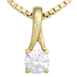 Solitär Anhänger 6x16,6mm mit Zirkonia weiß 333 Gold Gelbgold Halsschmuck Damen