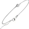 Solitär Armband Ankerkette 2-reihig mit Zirkonia Anhänger 925 Silber 16-19cm