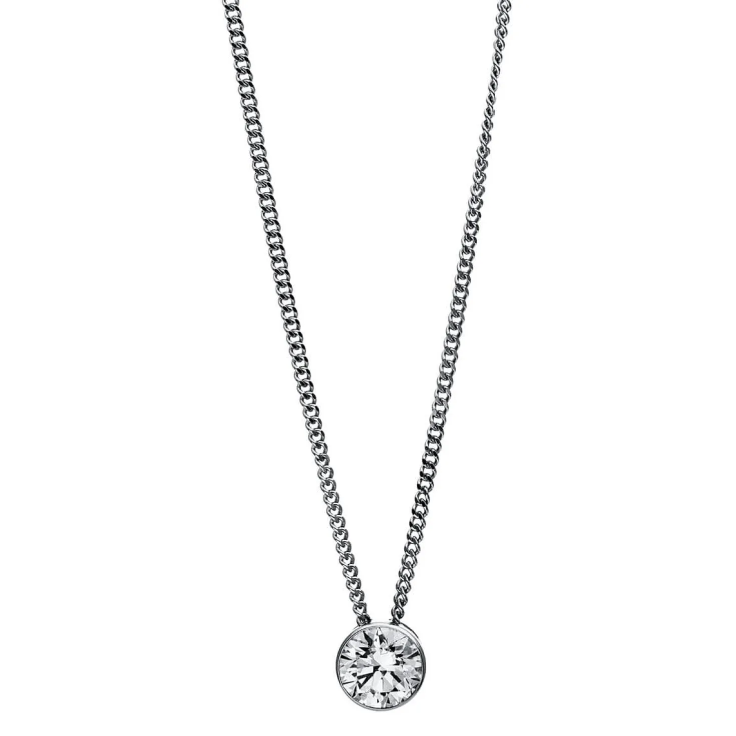 Solitär Collier Kette aus 950 Platin mit Brillant 0,30 Ct. Zarge L: 43cm