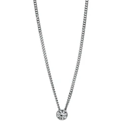Solitär Collier Kette aus 950 Platin mit Brillant 0,10 Ct. Zarge L: 43cm