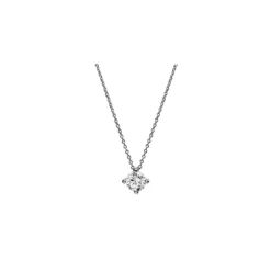 Solitär Collier Kette aus 950 Platin mit Brillant 0,70 Ct. 4er-Krappe L: 42cm
