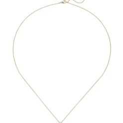 Solitär Collier mit Anhänger Diamant 0.06Ct W/SI 750 Gold Gelbgold Weißgold 45cm
