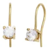 Solitär Ohrringe Ohrhänger Ohrhaken Zirkonia weiß 333 Gold Gelbgold Ohrschmuck