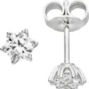 Solitär Ohrstecker mit Zirkonia weiß 333 Gold Weißgold Ohrschmuck Damen