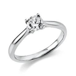 Solitär Ring Damenring aus 750 Gold Weißgold mit Diamant Brillant 0,50 Ct.