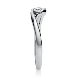 Solitär Ring Damenring aus 750 Gold Weißgold mit Diamant Brillant 0,15 Ct.