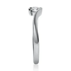 Solitär Ring Damenring aus 585 Gold Weißgold mit Diamant Brillant 0,20 Ct.