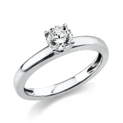 Solitär Ring Damenring aus 750 Gold Weißgold mit Diamant Brillant 0,50 Ct.