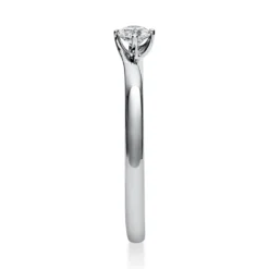 Solitär Ring Damenring aus 750 Gold Weißgold mit Diamant Brillant 0,15 Ct.