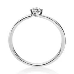 Solitär Ring Damenring aus 750 Gold Weißgold mit Diamant Brillant 0,15 Ct.