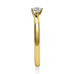 Solitär Ring Damenring aus 750 Gold Gelbgold mit Diamant Brillant 0,15 Ct.