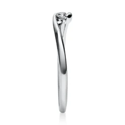 Solitär Ring Damenring aus 750 Gold Weißgold mit Diamant Brillant 0,05 Ct.