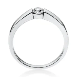 Solitär Ring Damenring aus 585 Gold Weißgold mit Diamant Brillant 0,25 Ct.