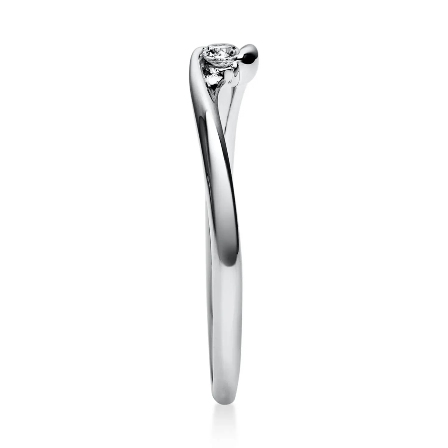 Solitär Ring Damenring aus 585 Gold Weißgold mit Diamant Brillant 0,05 Ct.