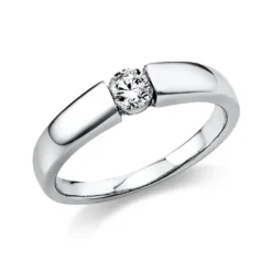 Solitär Ring Damenring aus 950 Platin mit Diamant Brillant 0,25 Ct.
