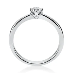 Solitär Ring Damenring aus 950 Platin mit Diamant Brillant 0,30 Ct. 6er-Krappe