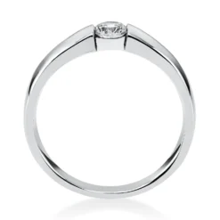 Solitär Ring Damenring aus 950 Platin mit Diamant Brillant 0,20 Ct.
