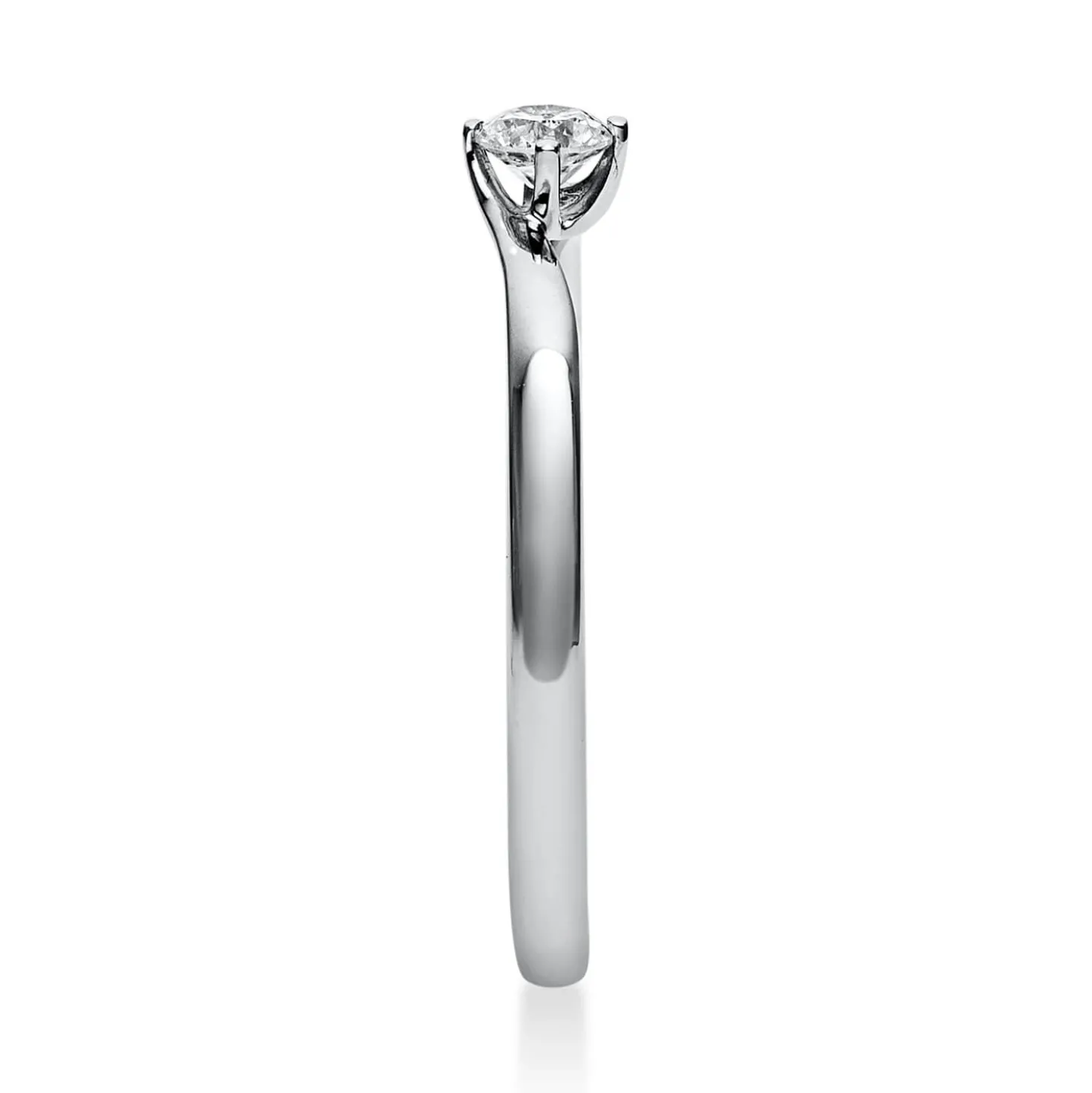 Solitär Ring Damenring aus 950 Platin mit Diamant Brillant 0,15 Ct.